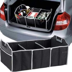 Foldable car boot organizer